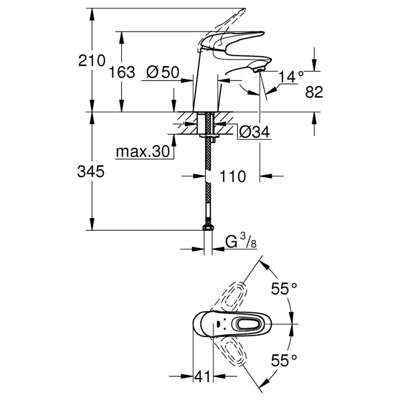 Комплект смесителей Grohe Eurostyle New 33591003 + 32468003 + 27853001