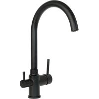 Смеситель для кухни Славен Город Серия-Д СЛ-ОД-Д75 с подключением к фильтру, черный матовый