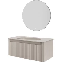 Комплект мебели Armadi Art Voi Cashmere 782-100-R-C + 786-100-C + 545-80-CR 102 см, подвесной, кашемир матовый