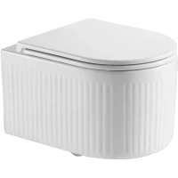 Унитаз подвесной Grossman GR-4408SQ безободковый, торнадо, с сиденьем микролифт, белый