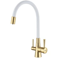 Смеситель для кухни с подключением к фильтру Lemark Comfort LM3075G-White