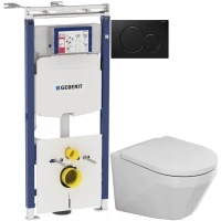 Комплект подвесной унитаз Bien Moly MLKA052N1VP0W3000 + система инсталляции Geberit 111.362.00.5 + 115.770.DW.5