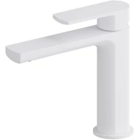 Смеситель для раковины Newform Haka 72012.01.014 без донного клапана, белый матовый