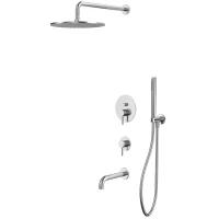 Душевой комплект Whitecross Y YSET07NIB 300 мм, со смесителем, никель матовый