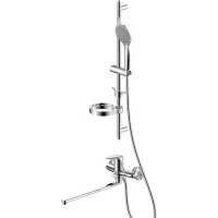 Смеситель для ванны Lemark Set LM7305C универсальный, с душевым гарнитуром, хром