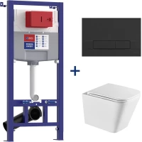 Комплект подвесной унитаз Lemark Florex 9614001 + система инсталляции Lemark Peneda Expert Bit 9812216
