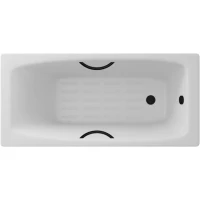 Ванна чугунная Delice Repos DLR220508RB-AS 170x70 см, с ручками, антискользящим покрытием, белый