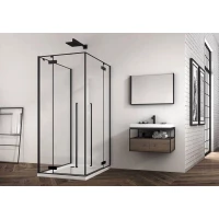 Душевой уголок 89,4x88,5 см Abber Eins AG06099B прозрачное