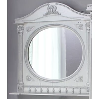 Зеркало 91,5x94,5 см белый жемчуг серебряная патина Atoll Наполеон