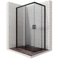 Душевой уголок 120x80 см Ambassador Queen 11011205LBlack прозрачное