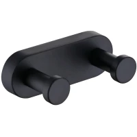 Планка с крючками Raglo R300.052.06 для ванны, черный матовый