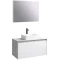 Комплект мебели бетон светлый/белый глянец 100 см Aqwella 5 Stars Mobi MOB0110BS + MOB0710W + 4640021064269 + SM0210 - 1