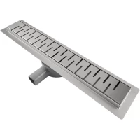 Душевой трап (лоток) Raglo R651.80.05 80 см, с решеткой, перфорированный, сатин