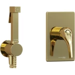 Гигиенический душ WasserKRAFT Sauer A71097 со смесителем, золотой