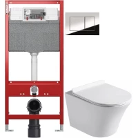 Комплект подвесной унитаз MEER MR-2104 + система инсталляции Tece 9300302 + 9240401