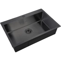 Кухонная мойка Zorg SH 7551 GRAFIT 75x51 см, графит