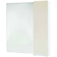 Зеркальный шкаф 78x80 см бежевый глянец/белый глянец R Bellezza Пегас 4610413001073