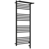 Полотенцесушитель электрический 1200x500 черный матовый МЭМ правый Сунержа Богема с полкой 3.0 31-5807-1250