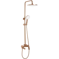 Душевая система Rea Avalon REA-P2418 250 мм, со смесителем, медь матовая