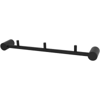 Планка с крючками IDDIS Petite PETBLS3i41 для ванны, черный матовый