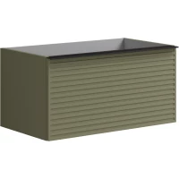 Тумба под раковину Onsen Pixel Verde 68-BP-082-S1-M57 80 см, подвесная, шалфей зеленый матовый