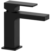 Смеситель для раковины Remer Absolute AU11NO без донного клапана, черный матовый