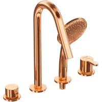 Смеситель на борт ванны Cezares Leaf LEAF-BVDM4-SS