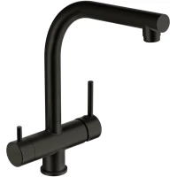 Смеситель для кухни Cersanit Crea A68223 с подключением к фильтру, черный матовый
