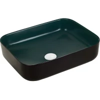 Раковина-чаша WeltWasser Elbach M2195 BDG 10000005750 50x39 см, накладная, черный матовый/зеленый матовый