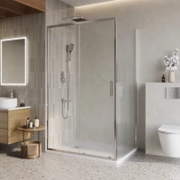 Душевой уголок BelBagno Luce LUCE-AH-1-150/100-C-Cr 150x100 см, профиль хром, стекло прозрачное