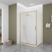 Душевой уголок Veconi Ottimo OP20G-SP-12090-07-C9 120x90 см, профиль золотой матовый, стекло матовое