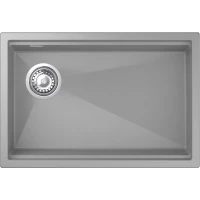 Кухонная мойка Rivelato Lino LN-654-L grigio metallizzato 65x44 см, серый металлик