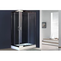 Душевой уголок с поддоном Royal Bath RB8120HP-T-CH-R 120x80 см R, профиль хром, стекло прозрачное