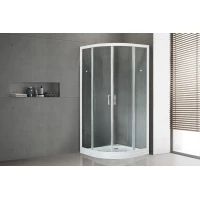 Душевой уголок Royal Bath RB90HKD-T 90x90 см, профиль белый, стекло прозрачное