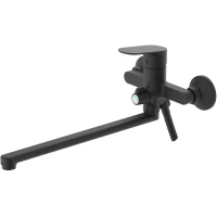 Смеситель для ванны Voda Shore SHR31B универсальный, с душевым гарнитуром, черный матовый