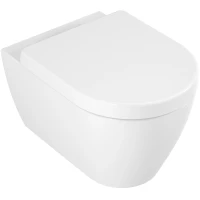 Унитаз подвесной Serel Saphire SP26 безободковый, с сиденьем микролифт, белый