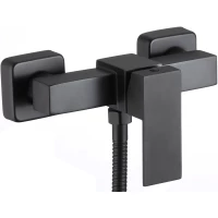 Смеситель для душа D-Lin H160324-A с душевым гарнитуром, черный матовый