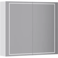 Зеркальный шкаф Aqwella Simplex SLX0408 80x70 см, с LED-подсветкой, сенсорным выключателем, диммером, белый