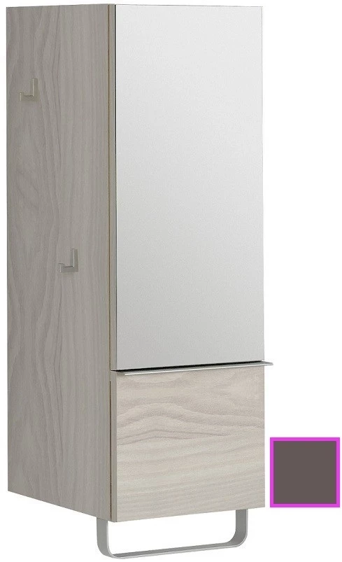 Полуколонна светло-коричневый глянец с зеркальной дверцей шарниры справа Jacob Delafon Odeon Up EB893D-G80 - фото 1