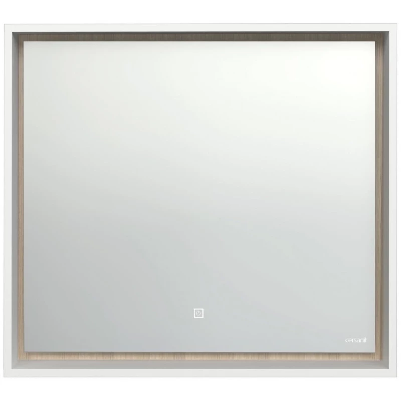 Зеркало 80x70 см белый глянец/дуб Cersanit Louna LU-LOU80-Os