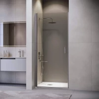 Душевая дверь RGW LE-003Gr Leipzig 351200308-110 80 см, профиль оружейная сталь матовый, стекло прозрачное