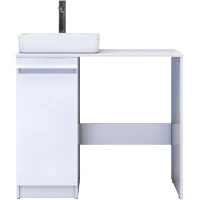 Тумба под раковину Vigo Urban tn.URB.40.1D 99,2 см L, напольная, над стиральной машиной, белый глянец/белый матовый
