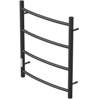 Полотенцесушитель электрический Point Афина П4 PN04756B 600x532, диммер левый, черный матовый
