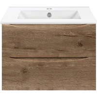 Тумба с раковиной дуб винтаж 71,5 см Vincea Mia VMC-2MC700VO + VBS-13970