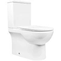 Унитаз-компакт Bond Oval F02-00 безободковый, с сиденьем микролифт, белый глянец