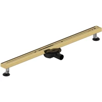 Душевой трап (лоток) WasserKRAFT Naab 86D90PG 90 см, с решеткой, щелевой, золотой