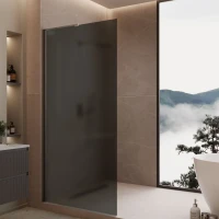 Душевая перегородка Vincea Walk-In VLSW-1H VLSW-1H900GFGM 90 см, профиль вороненая сталь, стекло тонированное матовое
