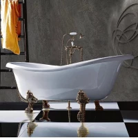 Ванна из литьевого мрамора Tiffany World TW176bi/br 176x80 см, отдельностоящая, белый