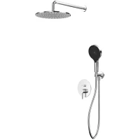 Душевой комплект Whitecross Y YSET04TOPCR 300 мм, со смесителем, хром