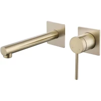 Смеситель для раковины Abber Emotion AF8812G встраиваемый, золотой матовый